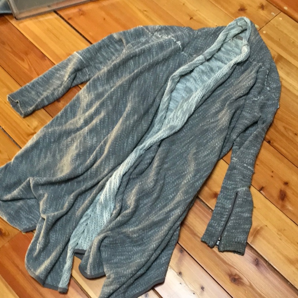 Free people wrap sweater high low hem xs